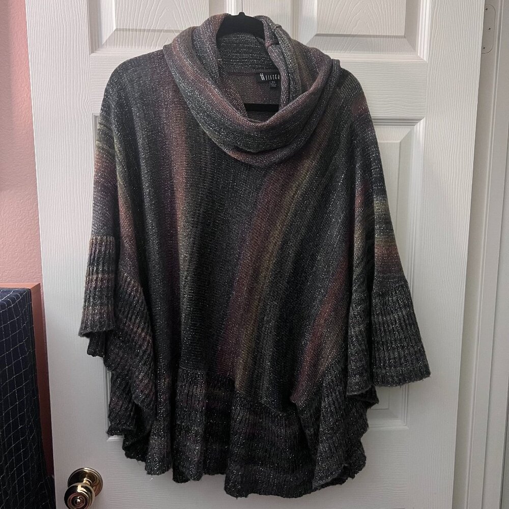 Two Sisters Butterfly Sleeve Knitted Poncho